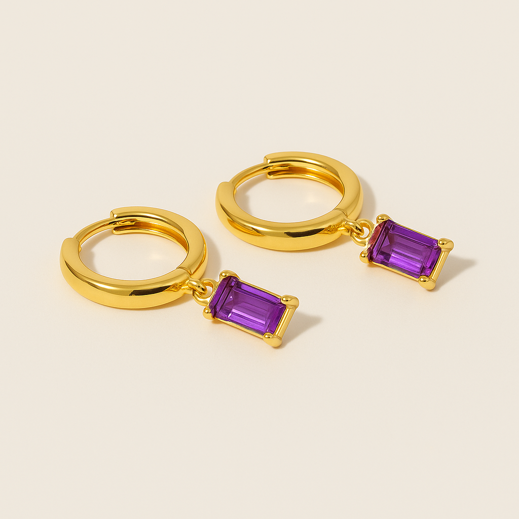 VIP-BELLA Gouden Birthstone Hoops