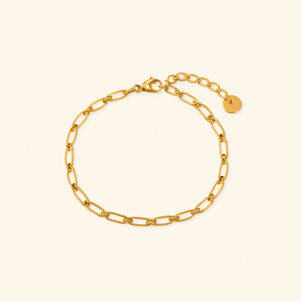 MAUI Gold Paperclip Armband