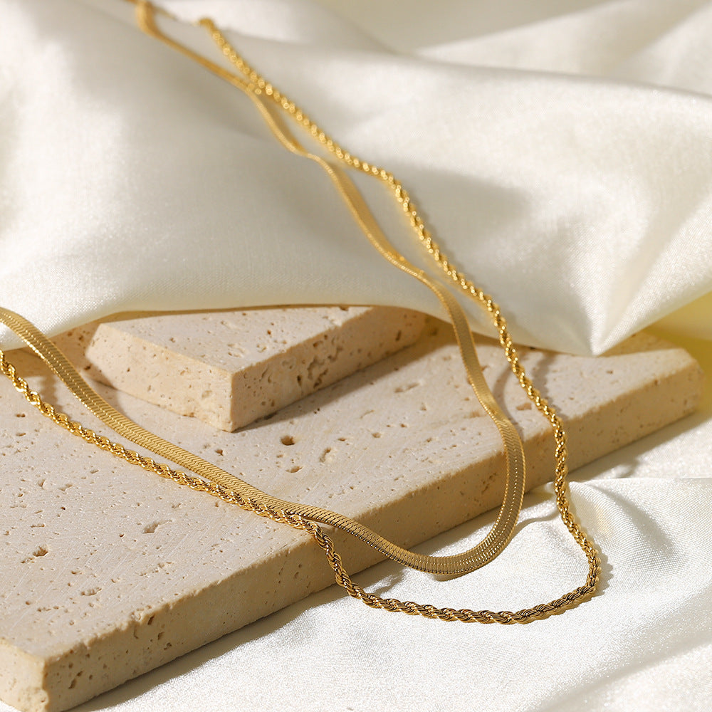 HAILEY mehrreihige Goldkette