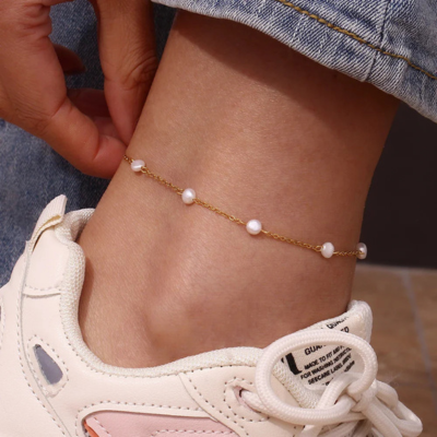 CALI Perlen Anklet | Gold