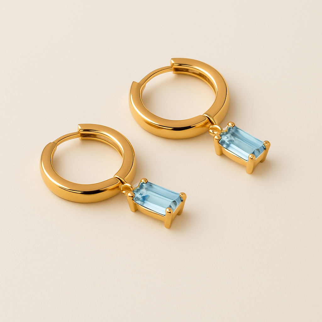 VIP-BELLA Gouden Birthstone Hoops