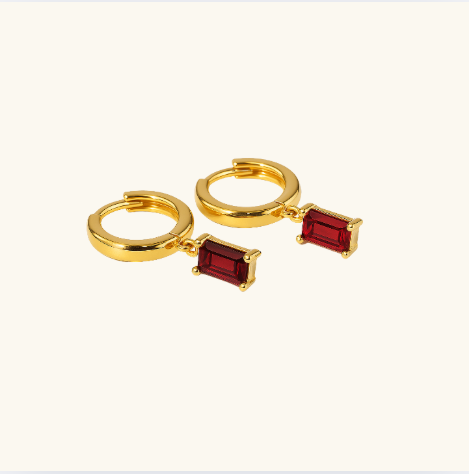BELLA Gouden Birthstone Hoops