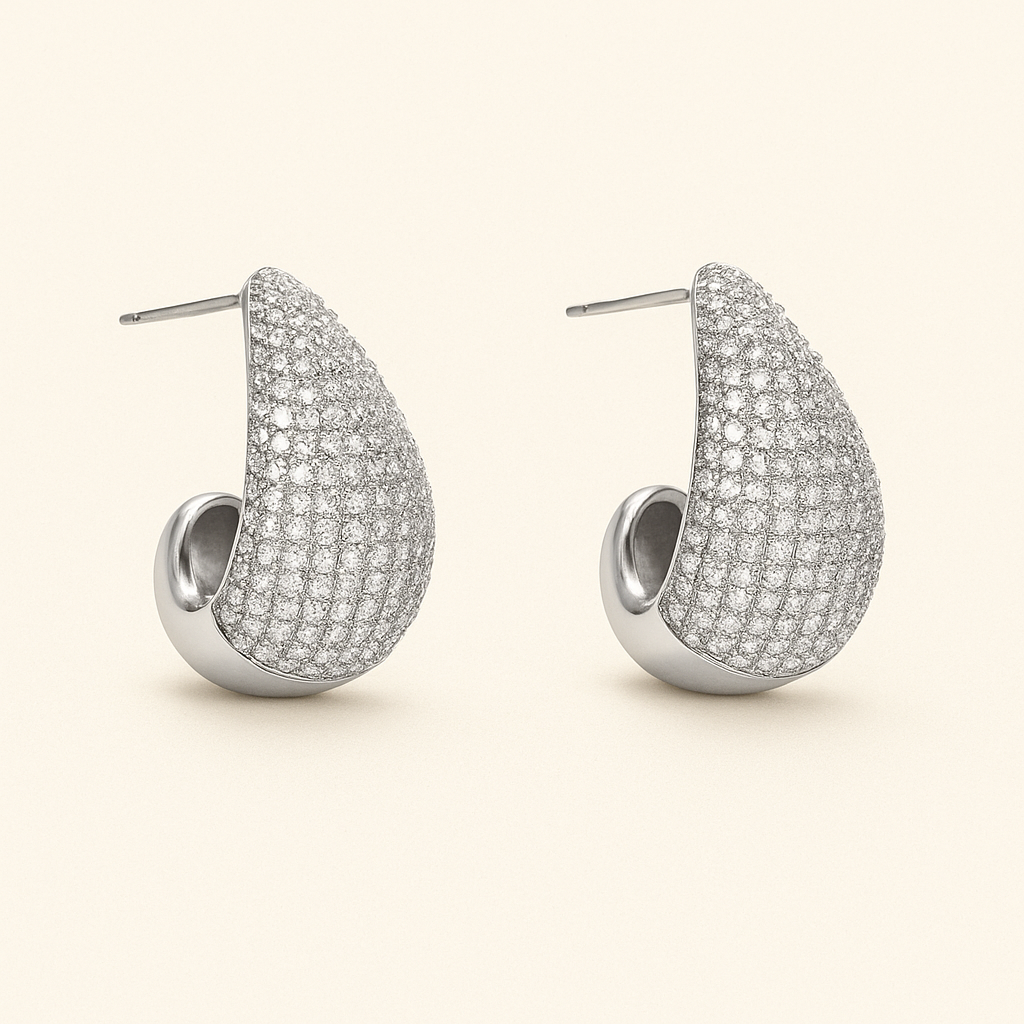 ELLA Silver Water Drop Earrings
