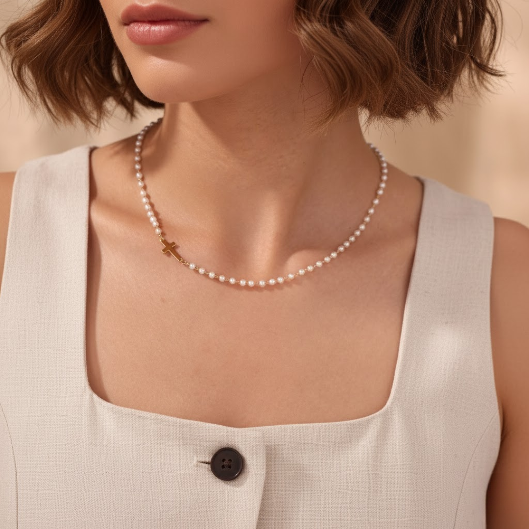 Gracia | Parelketting met Kruis