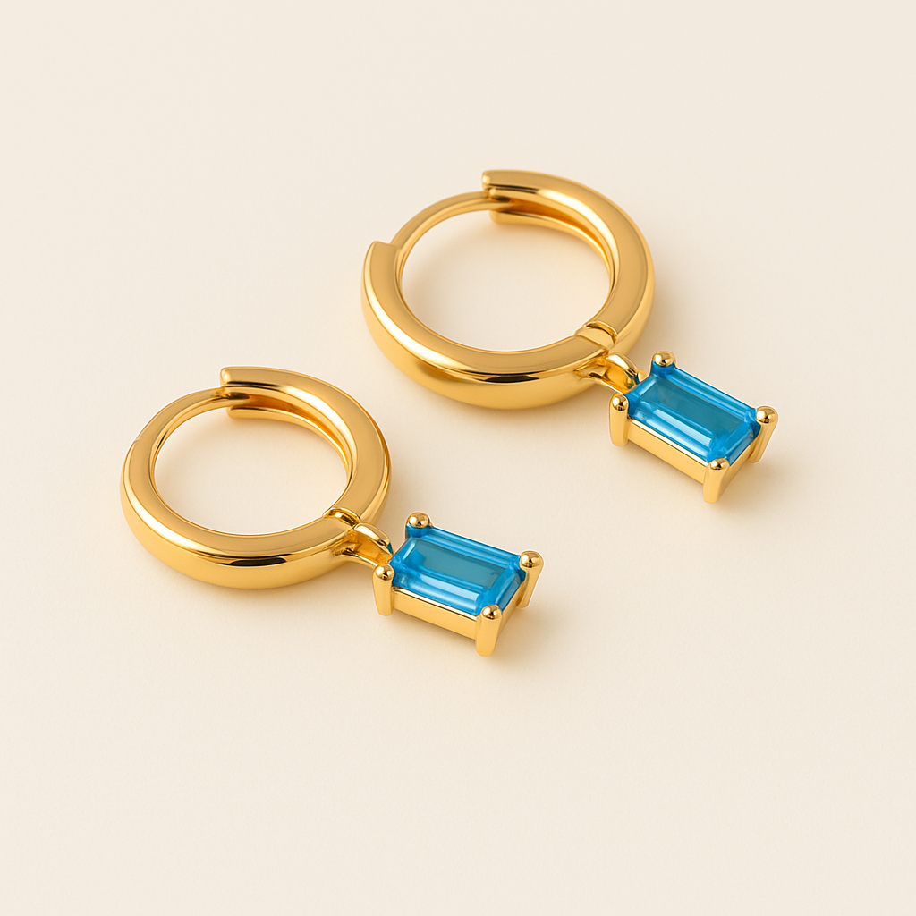 BELLA Gold Birthstone Hoops