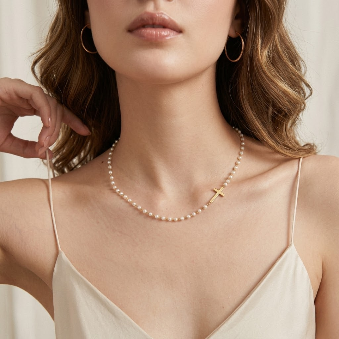 Gracia | Parelketting met Kruis