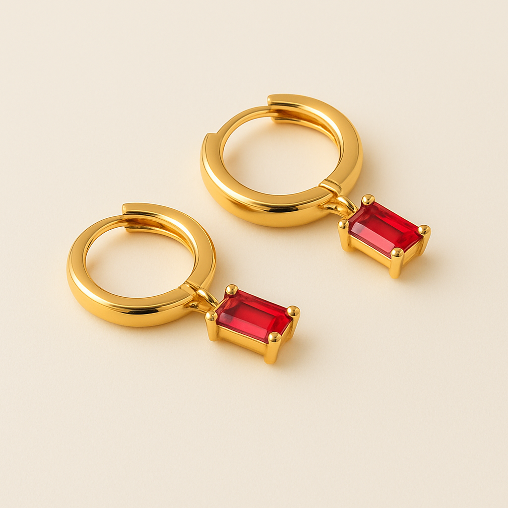 BELLA Gold Birthstone Hoops