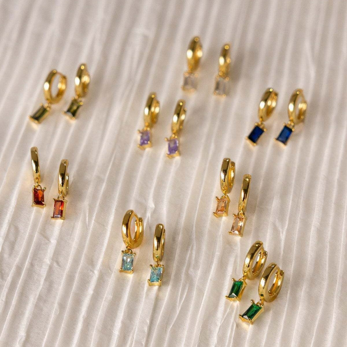 BELLA Gold Birthstone Hoops