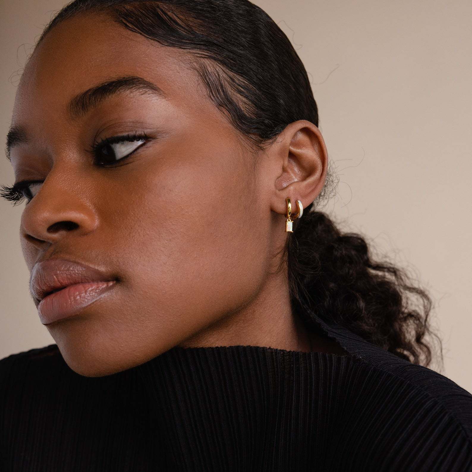 BELLA Gold Birthstone Hoops