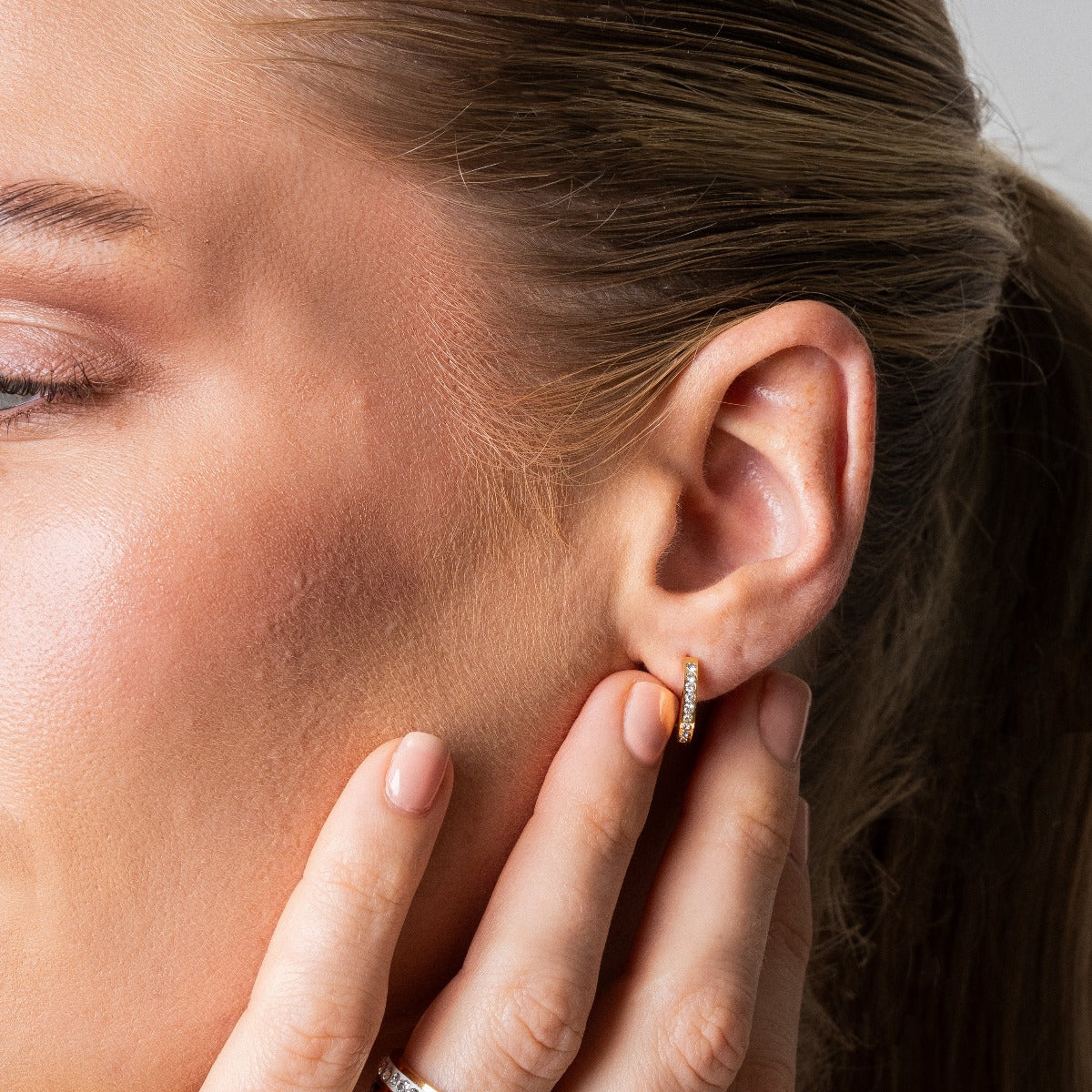ARIELLE Gold Zirconia Hoops
