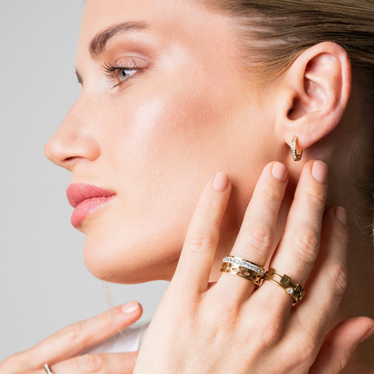 ARIELLE Gold Zirconia Hoops