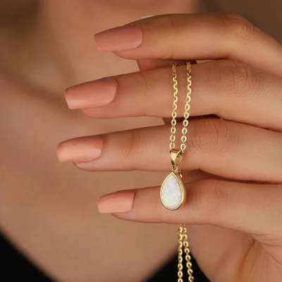 OCEAN Gold Drop Necklace